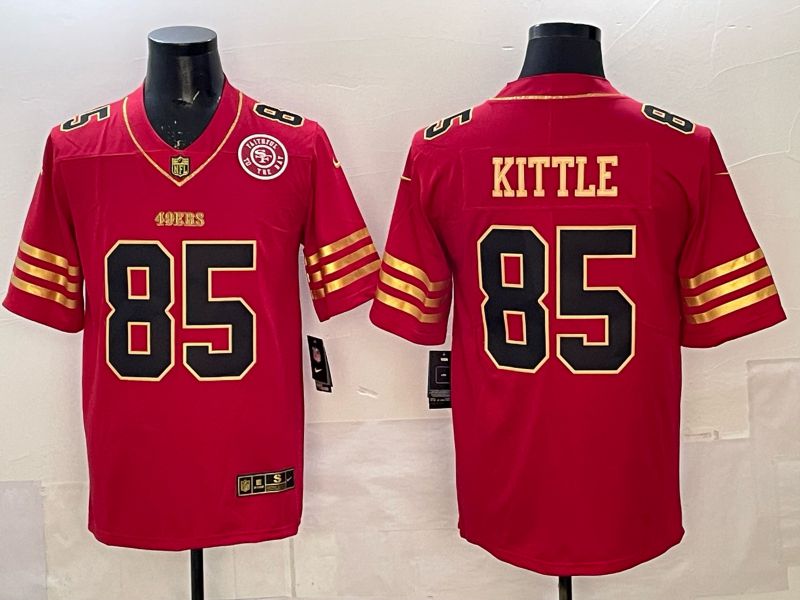 Men 2025 Nike San Francisco 49ers #85 Kittle Red gold Limited NFL Jersey 047->san francisco 49ers->NFL Jersey